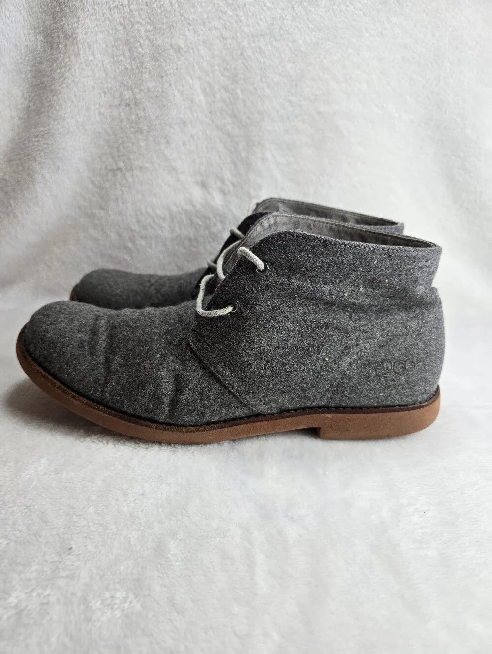 UGG Australia Westly Wool Chukka Boots- Men's Size 10 (USA) Charcoal Gray Wool